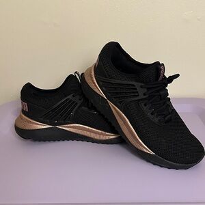 Puma rose gold and Black Athletic Shoes